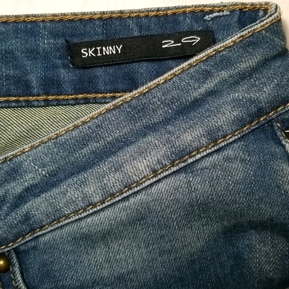 William Rast Studded Skinny Blue Jeans - Picture 7 of 7